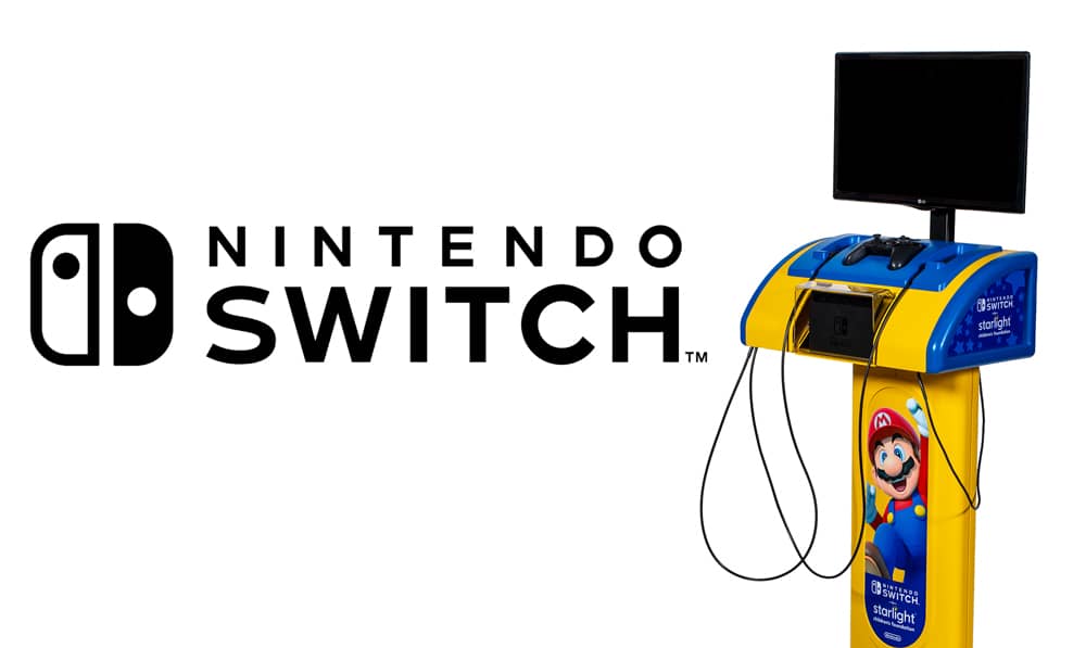Nintendo Switch Gaming station with Mario on the front